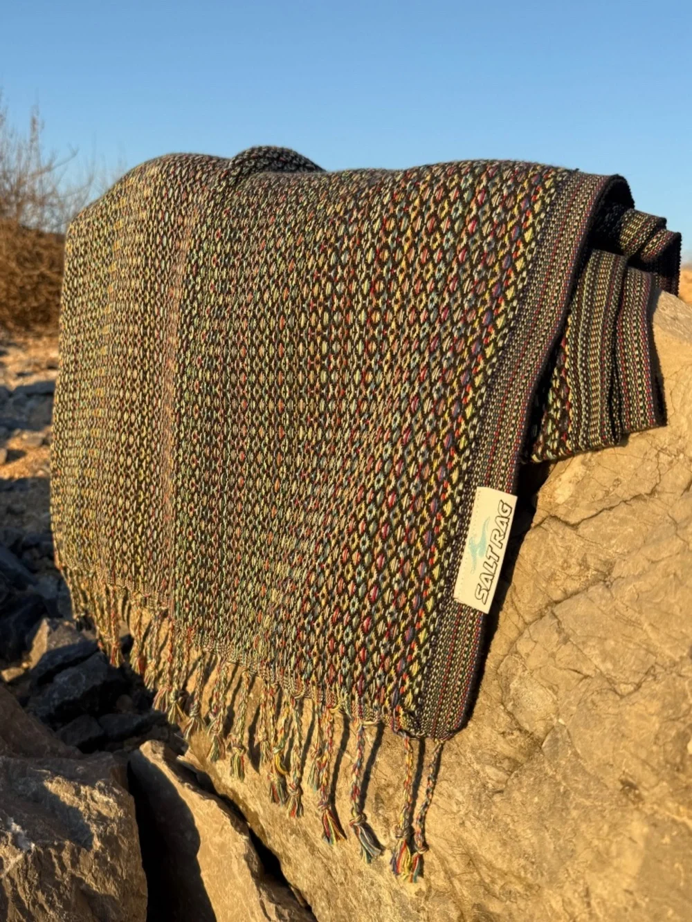 Ahi Rag Black — Salt Rag™ Sand-Resistant Turkish Beach Towel
